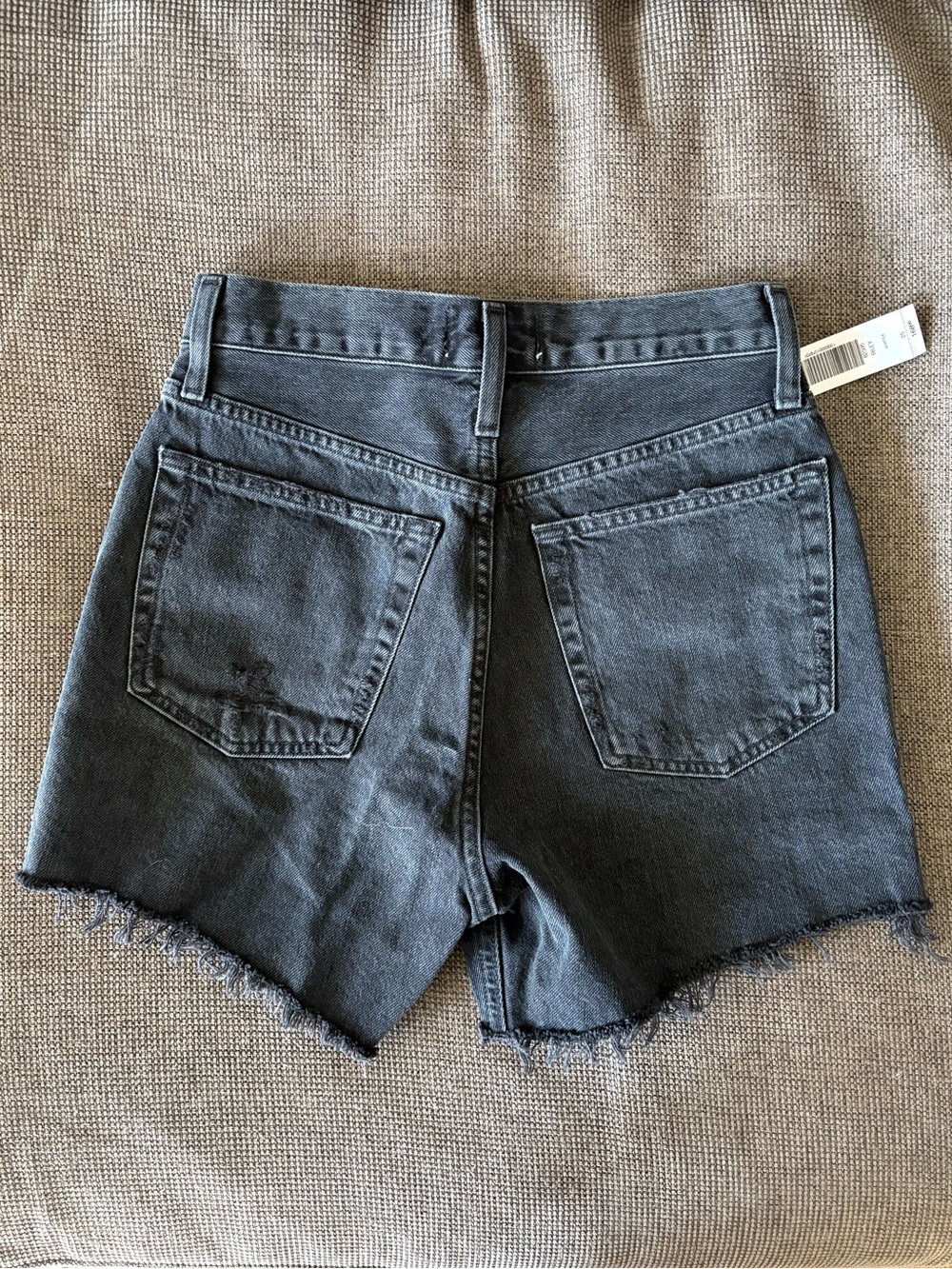 Agolde Riley High-Waisted Denim Shorts - Picture 3 of 7